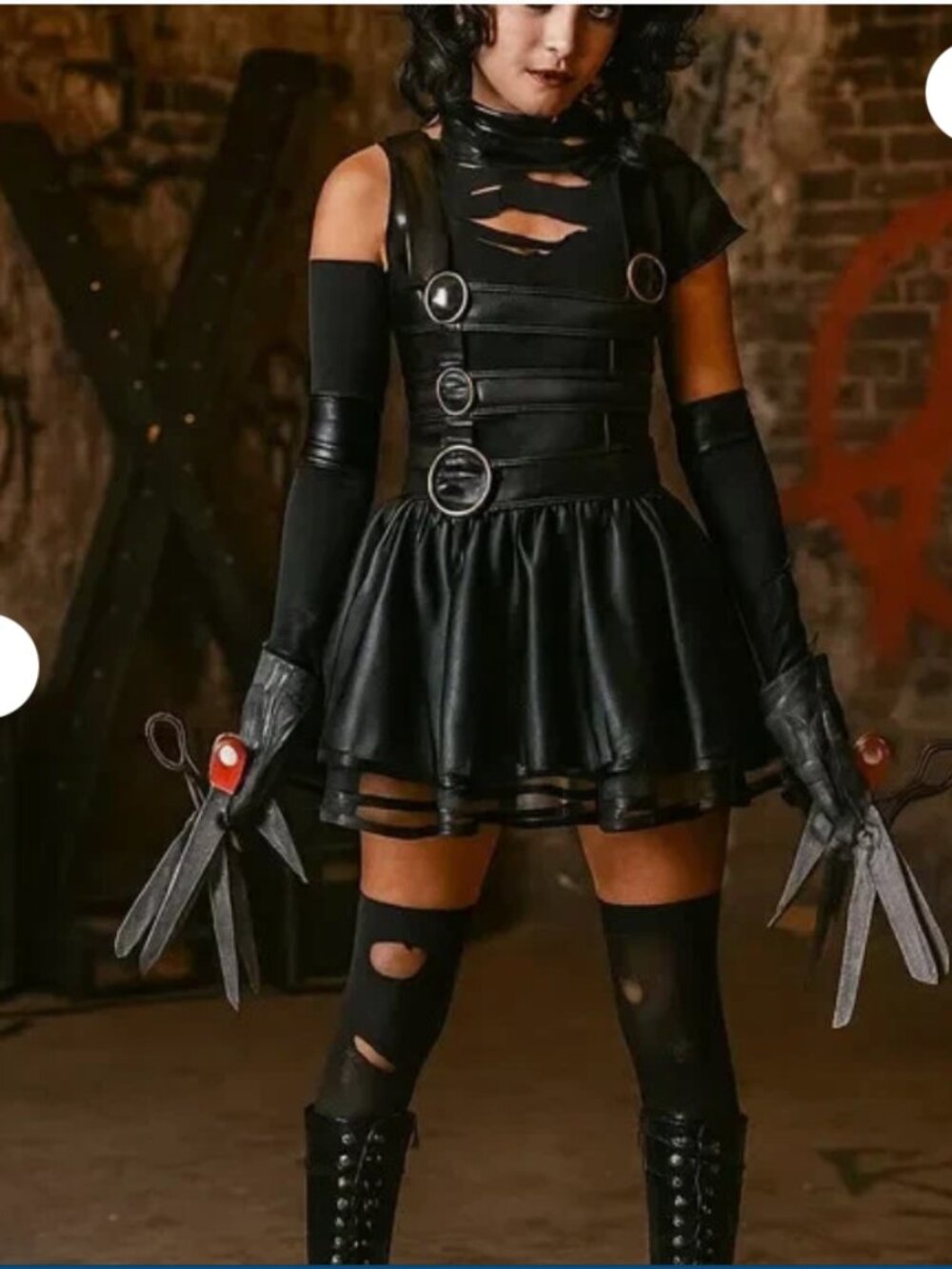 Edward Scissorhands Miss Scissorhands Dress Halloween Costume XL